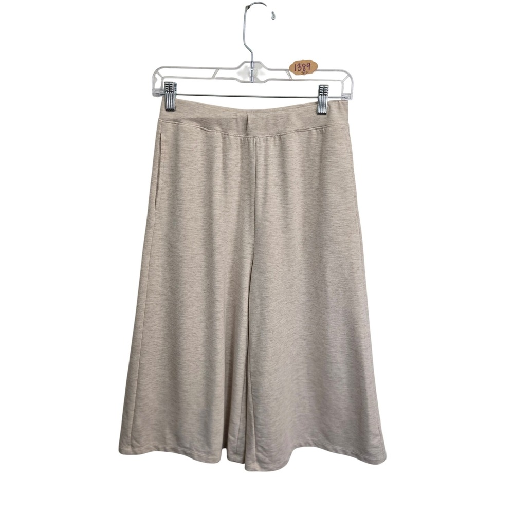 Banana Republic Women XS Oatmeal Beige Wide Leg Cropped Pants Culottes Knit